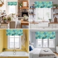 thumbnail image 5 of Aqua Gray Shell Coral Kitchen Curtain Valances for Windows Farmhouse Short Curtains, Coastal Summer Beach Nautical Ocean Rod Pocket Valance Curtain for Bedroom Cafe Living Room 42"x12", 5 of 8
