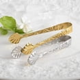 thumbnail image 5 of 2Pack Rose Handle Sugar Tongs, Vintage Rose Relief Stainless Steel Ice Cube Clips Sugar Tongs Sliver and Gold Small Food Clips for Tea and Coffee Party, Appetizers Desserts Kitchen Barware, 5 of 6