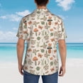 thumbnail image 4 of Fotbe Forest Mushrooms Insects Camisa Hawaiana para Hombre Unisex – Camisa Casual de Verano con Botones de Manga Corta de Algodón y Lino,X-Large, 4 of 7