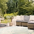 thumbnail image 3 of Safavieh Courtyard Bryanna Floral Indoor/Outdoor Area Rug, Cream/Aqua, 5'3" x 7'7", 3 of 9
