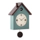 thumbnail image 2 of Reloj de cuco con péndulo, reloj de pared de madera estilo granja. Azul eléctrico, 2 of 9