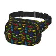 thumbnail image 2 of Honeii Pixel Game Print Square Double Layer Waist Bag,Waist Belt Bag Fashion Fanny Women and Men,For Travel Running Hiking Walking, 2 of 9