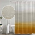 thumbnail image 4 of Burnt Orange Beige Ombre Shower Curtain Set - Small 36" x 72" Washable Bathtub Curtain with 12 Hooks, Modern Abstract Art Texture Waterproof Fabric Stall Shower Curtains for Bathroom/Bathtub Décor, 4 of 6