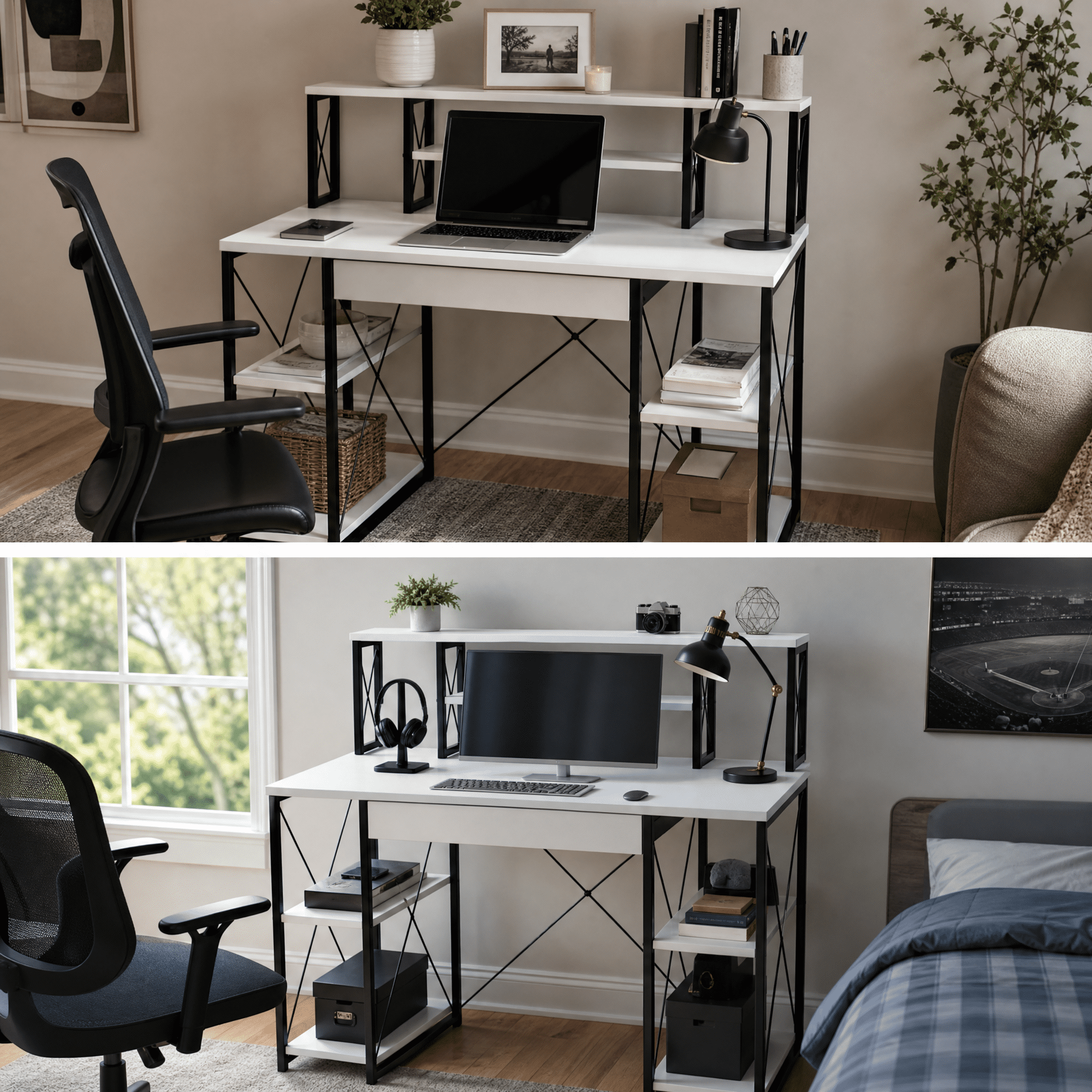 Writing Desk, White Finish