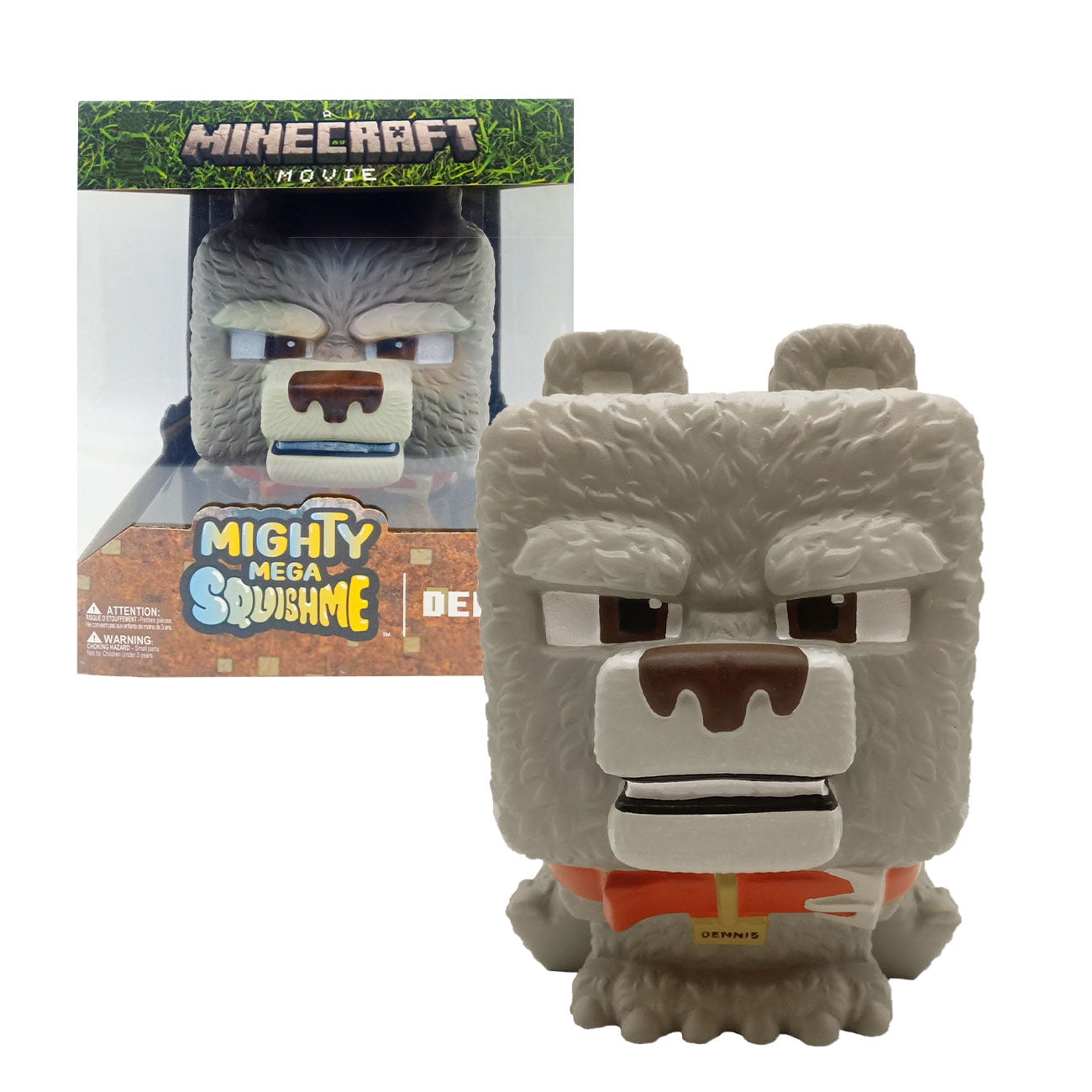 Minecraft, Mighty Mega Squish Me, Dennis the Wolf, Action Figure