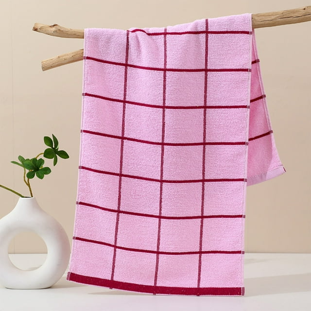 Toalla de Baño Absorbente de 35 X 90 Cm | Algodón Suave | Rosa | para El Hogar o Viajes | 1 Unidad