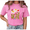 1-Pink, variant on Giffimy Women's Blue Colorful Retro Floral Vintage Washed T-Shirt Short Sleeve S-2XL Relaxed Fit Top