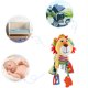 thumbnail image 4 of Juguetes de piscina, juguetes para bebés, juguetes para niños pequeños, juguete de actividad para bebés y mordedor con sonajero multisensorial, texturas y sonido de arrugas, animales de peluche de pap, 4 of 6
