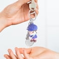 thumbnail image 3 of Cartoon Pendant Badminton Ball Keychains Cute Rings Handbag Carry Schoolbag Pvc Student, 3 of 6