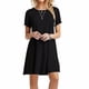 thumbnail image 2 of Vestido Mujer Verano Camiseta larga Vestido de manga corta de color sólido, Negro, L Methold AP001906-13, 2 of 4