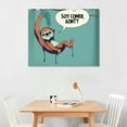 thumbnail image 2 of Orinice Cartoon Sloth Fine Art Aesthetic Poster & Print Wall Painting for Classroom Kitchen Office Farmhouse Bathroom Room Decor Pictures Wall Art Painting Wall Decor for Bathroom Canvas Living, 2 of 6