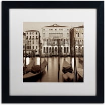 Trademark Fine Art "Venezia I" Canvas Art by Alan Blaustein, White Matte, Black Frame