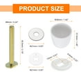 thumbnail image 2 of Toilet Floor Bolts and Caps Kit, Solid Brass Toilet Bowl to Floor Bolts Kits with Washers and Cover Cap Universal Toilet Flange Repair Kit, 2 of 6