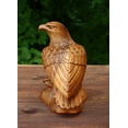 thumbnail image 5 of 8" Wooden Handmade American Eagle Statue Handcrafted Figurine Sculpture Art Hand Carved Rustic Lodge Outdoor Home Decor Us Accent, 5 of 5