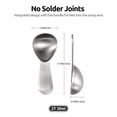 thumbnail image 3 of U-Taste 18/8 Stainless Steel Coffee Scoop: Durable Metal Kitchen Baking Cooking Measuring Coffee Scoop 2 tablespoon, 3 of 8