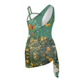 thumbnail image 5 of POLERO Girls' Cute Panda Wildflower One-Piece Swimsuit with Mesh Cover Up - Quick Dry, Adjustable Straps for Beach & Pool Vacations (7-18 Years), 5 of 10