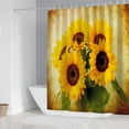 thumbnail image 2 of Sunflower Shower Curtain Sets with Rugs 4 Piece Flower Floral Decor for Bathroom Toilet Bathroom Mat, Curtain and 12 Hooks, 2 of 13