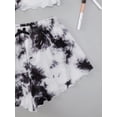 thumbnail image 5 of Conjunto de ropa para el hogar con camiseta de manga corta y pantalones cortos con efecto tie-dye, 5 of 5