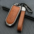 thumbnail image 2 of Zinc Alloy Leather Car Smart Key Case Cover for Aito M5 M7 2022 3 Buttons Remote Protection Shell Keychain Auto Accessories, 2 of 18