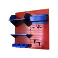 thumbnail image 2 of Wall Control Pegboard Hobby Craft Pegboard Organizer Storage Kit with Red Pegboard and Blue Accessories, 2 of 7