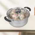 thumbnail image 2 of Olla sopera multifuncional de acero inoxidable WSTEER de 1 pieza, práctica olla caliente con tapa de vidrio, 2 of 6