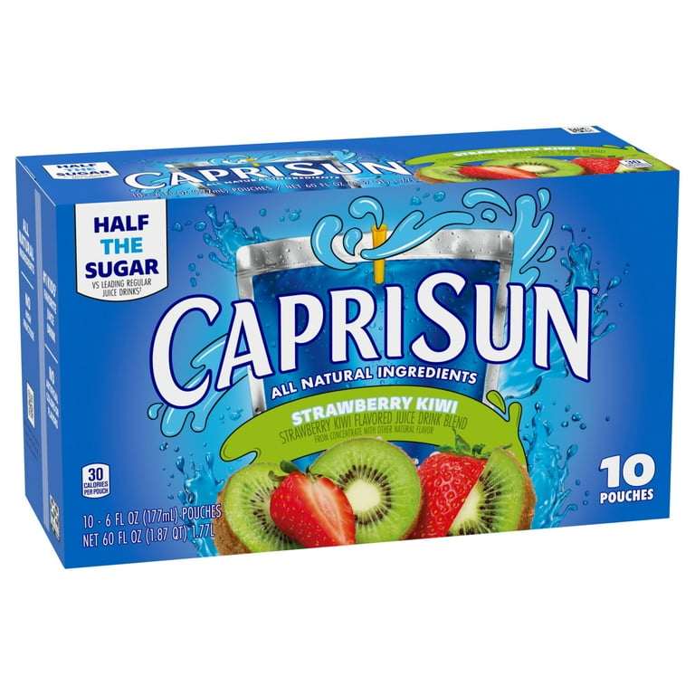 Capri Sun Strawberry Kiwi Juice Box Pouches, 10 ct Box, 6 fl oz