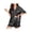 Black, variant on Womens Silk Satin Pajama Set, 2 Piece Heart Embroidery Short Sleeve Button Down Pjs Set for Bridal Party