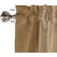 thumbnail image 5 of 63 Inch Long Tier Curtains for Kitchen, Retro Farmhouse Gray and Brown Ombre Wood Grain Bathroom Window Curtains Rod Pocket Short Curtains Window Treatment Tiers for Living Room Farmhouse 2 Panels, 5 of 5