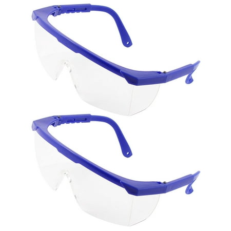 Unique Bargains  Blue Plastic Half Rim Plain Glasses Eyewear 2 Pcs