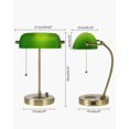 thumbnail image 4 of Lámpara de escritorio Newrays Green Glass Bankers con cargador inalámbrico, 4 of 7