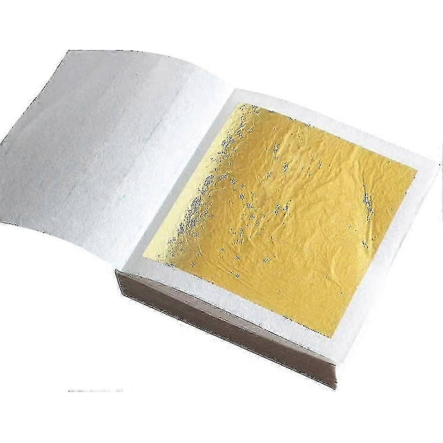 Edible 24k Gold Foil Leaf Sheets, 30 Sheets Real Gold Leaf Leafing Sheets Foil Paper For Cake Chocolates Decorating Bakery Pastry Cooking Beauty
