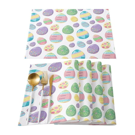 

Nordic- Easter Meal Mat Home Cartoon Rabbit E-gg Kitchen Heat Insulation Cup Mat Scald Resistant Linen Western Meal Mat