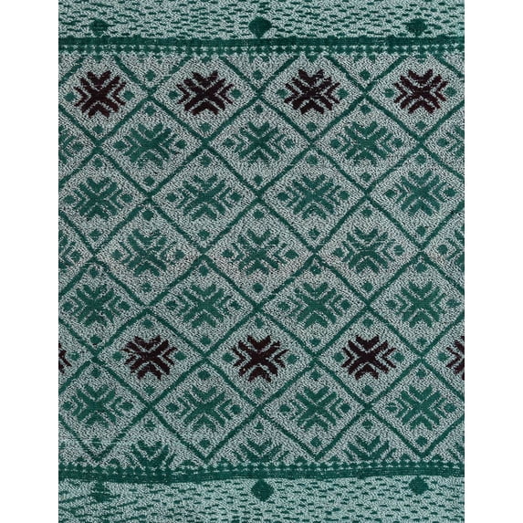 Ahgly Company Machine Washable Indoor Rectangle Abstract Deep Teal Green Area Rugs, 2' x 3'