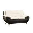 thumbnail image 2 of 2 Piece Living Room Set with 2 Tone Loveseat and Armchair in Black/Beige, 2 of 5