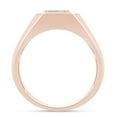 thumbnail image 5 of 7x5MM Emerald Cut Lab Created Moissanite Diamond Signet Engagement Ring For Men In 14K Rose Gold Over Sterling Silver(G-H Color,VVS1 Clarity,1.00 Cttw)-6.5, 5 of 7