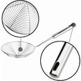 thumbnail image 4 of UBIUO Set of 3 Asian Strainer Ladle Stainless Steel Wire Skimmer Spoon with Handle for Kitchen Frying Food, Pasta, Spaghetti, Noodle-30.5cm, 32cm, 35c, 4 of 4