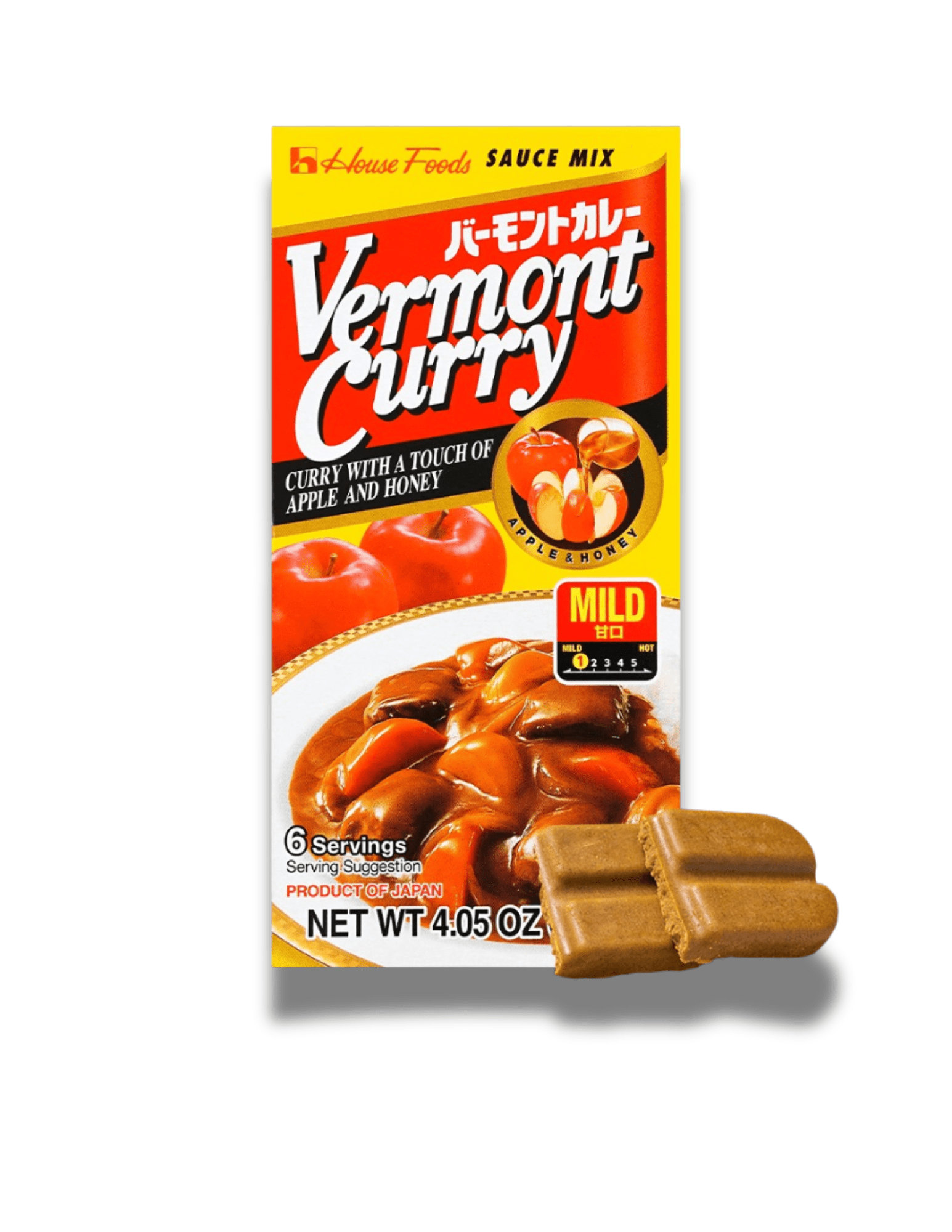 (2 pack) House Foods Vermont Curry, Mild, 4.05 oz Boxes