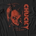 thumbnail image 3 of Chucky Child's Play Red Face Men's Graphic T-Shirt (Black, S-2XL), 3 of 4