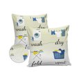 thumbnail image 2 of Outdoor Throw Pillow Cover Simple Drawn Dry Wash Fold Repeat Waterproof Cushion Covers 2 Pack Laundry Room Ombre Pillow Cases Home Decoration for Patio Garden Couch Sofa, 2 of 7