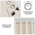 thumbnail image 5 of JIATER Blackout Curtains,42 x 84 inch Blackout Curtains Set of 2 Panels,Thermal Insulated Curtains for Bedroom Living Room,Grommet Window Drapes Curatins,Beige, 5 of 8