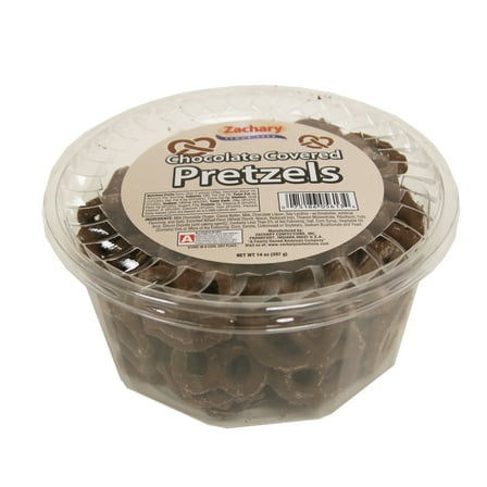 Zachary Real Milk Chocolate Covered Pretzels Snack, 14 oz. Tub