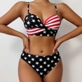 thumbnail image 4 of Haivin Women's High Waist Color Block Sports Bikini Set with Underwire Padded Hard Cup for Beach Swimming and Water Activities, 4 of 7