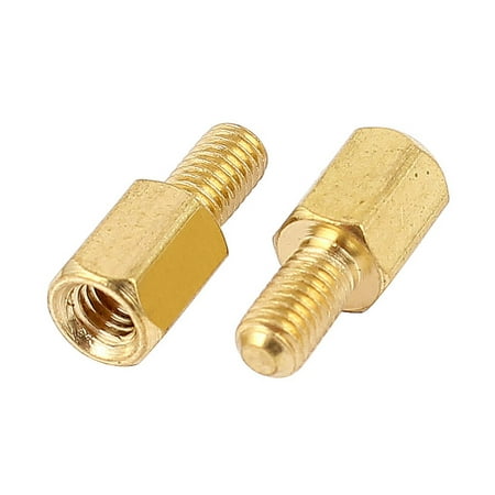 

Uxcell Motherboard M3 Male x Female 6mm+6mm Brass Screw Threaded Hex Standoff Spacer (100-pack)
