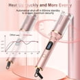 thumbnail image 3 of CNV Rose Gold Automatic Hair Curling Iron, 1” Ceramic Tourmaline Barrel, 4 Heat & Timer Settings, Anti-Tangle Anti-Scald Curler for All Hair Types, 3 of 6