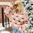 thumbnail image 4 of Chandail de Noël pour Femmes Col Rond Chandail Père Noël Mode, 4 of 6