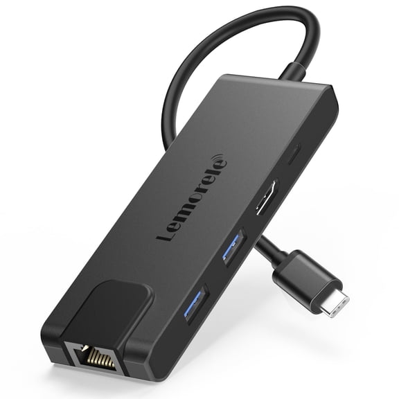 Lemorele 5 in 1 USB C Hub, USB C to 4K HDMI for Laptop,Gigabit Ethernet,PD 100W, USB 2.0,Compatible for MacBook,Tablet
