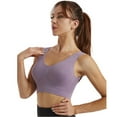 thumbnail image 3 of Bras for Women,Large Size Comfort Bra Thin Style Wireless Support for Sports and Yoga Activities,Sports Bras for Women,Purple,4XL, 3 of 3