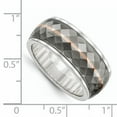 thumbnail image 6 of Edward Mirell Sterling Silver & Titanium Inlay with 14k Rose Stripe Ring, 6 of 7