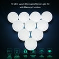 thumbnail image 2 of Tomshine DC5V 10W 10 LED Vanity Dimmable Mirror Light Kit Función de memoria operada por USB, 2 of 8