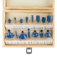 thumbnail image 4 of Stalwart 15-Piece Router Bits Set with 1/4 Shank and Wood Carrying Case, 4 of 5